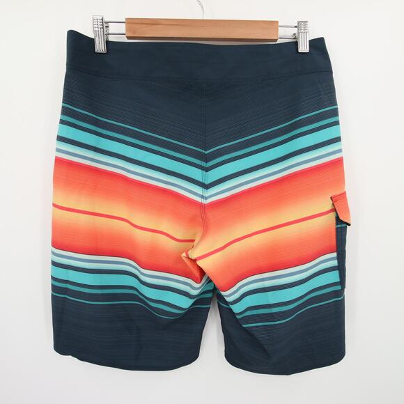 Billabong Swim Trunks Recycler Pro Performance Striped Board Shorts Size 30 NWT - Picture 13 of 13
